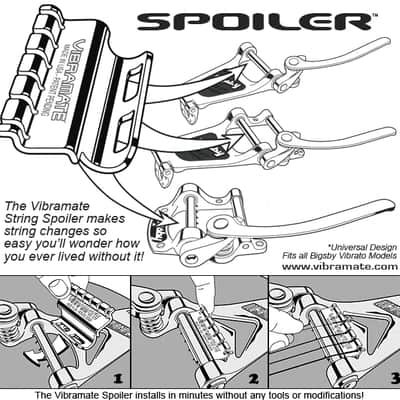 Vibramate String Spoiler For Bigsby Vibratos - Chrome image 2