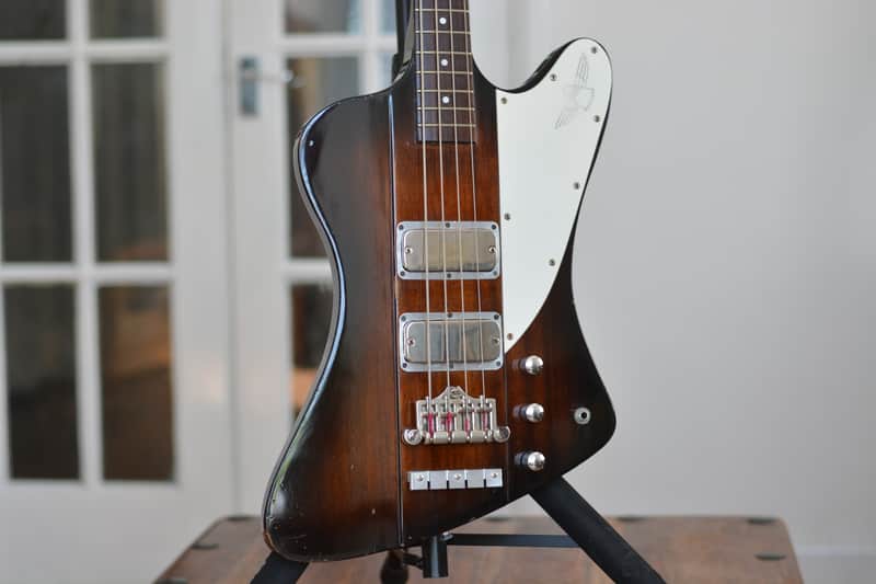 Greco TB1100 Thunderbird Bass 1980 Sunburst with Gator Case image 1