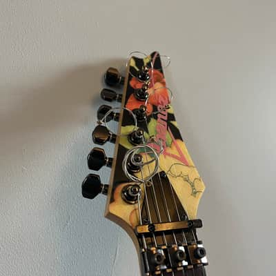 Original 1991 Ibanez JEM77-FP Steve Vai Signature Black Floral Pattern image 3