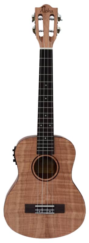 Aloha Ukulele Concert Flame Okoume With EQ image 1