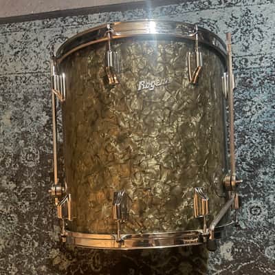 Rogers 16" x 16" Holiday Floor Tom 1957 - Black Diamond Pearl image 17