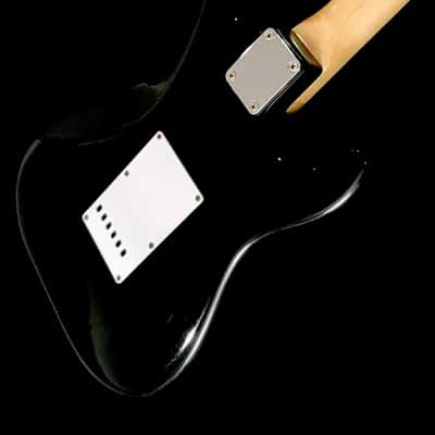 LEFTY! Vintage 1987 Fender Japan '62 Reissue Strat Squier Left Stratocaster Black ST362L NOS Relic HSC image 8