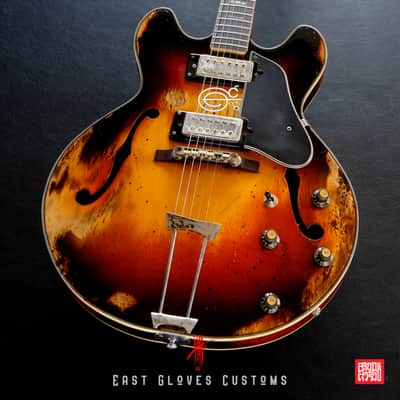1960s Ventura Hollow body Natural/Amber Heavy Relic Made in Japan by East Gloves Customs (RARE) image 1