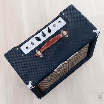 1963 Ampeg Jet J-12-A Vintage 1x12 Tube Amp Blue Checker, Fully Serviced image 4