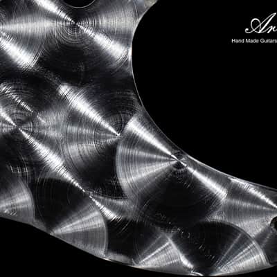 Magic Telecaster Pickguard Silver SET-of-2 w Control Plate Holographic Circles Made from Steel Tele Pickguard for Fender image 2