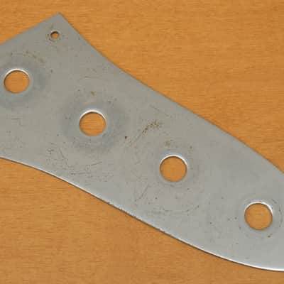 1962 /63 Fender Jazz Bass assembly Control plate, Chrome with Knobs image 4