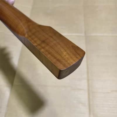 Roasted Flame Maple Short Scale Strat Style Guitar Neck, 22 Frets image 5