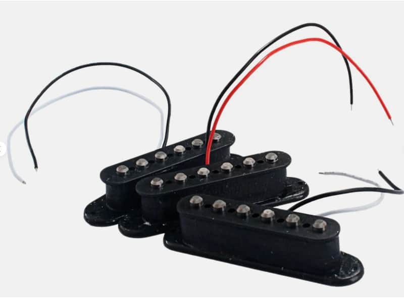 set of hot alnico 5 single coil pickup set for Strats black color Hot Pickups image 1