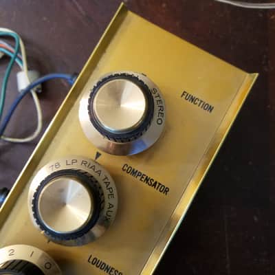 Motorola 6BQ5 12AX7 tube pre and power amp HS-709D HS-696C Console Stereo 1959 - Gold image 3