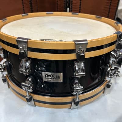 Ayotte 6" Custom Snare Drum (TDG-2116) 90's? - Black Lacquer image 1