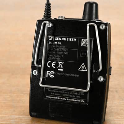 Sennheiser EK IEM G4 Wireless Bodypack Receiver - A1 Range: 470-516 MHz CG012KZ image 4