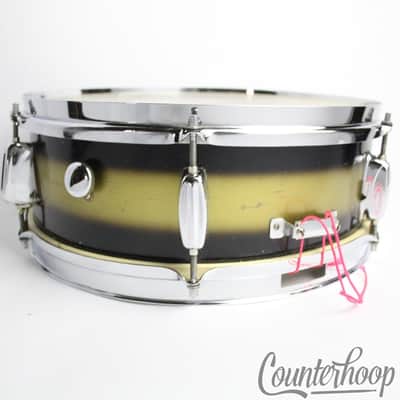 *Rogers 14x5"Cleveland Luxor Snare Drum Black/Gold Duco Vintage 60s Jasper Maple image 6