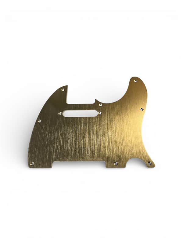 New Light Gold Brushed Anodized Aluminum Telecaster Electric Guitar Replacement Pickguard Tele TL image 1