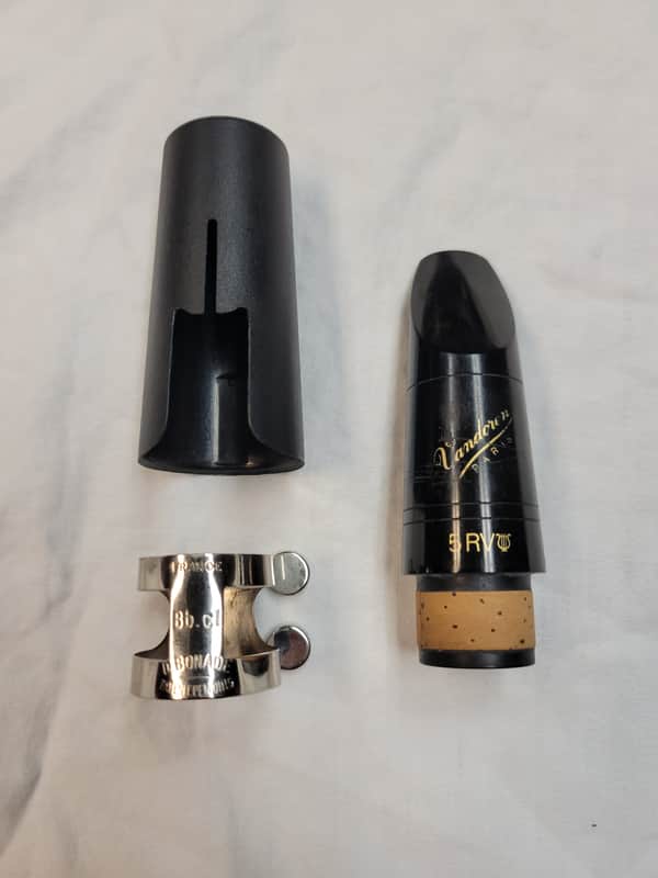 Vandoren Clarinet Mouthpiece, model 5RV Lyre with Bonade ligature & cap set image 1