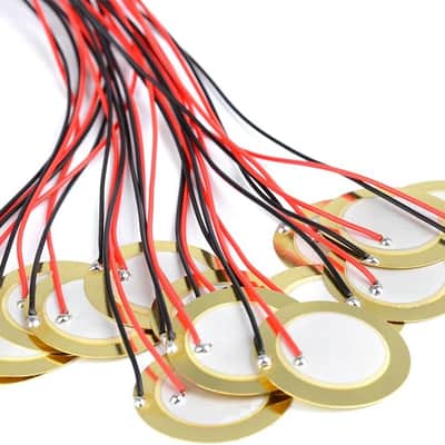 15Pcs 27mm Piezo Pickup Discs with 13" Leads for Acoustic Guitar & Drum image 3
