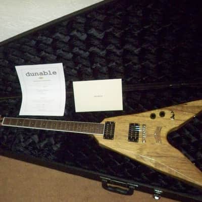 2024 USA Custom Shop Dunable Asteroid Flying V Black Limba Wenge Fretboard Hipshot 25.5 " Scale 7.6 lbs Coffin Case Hardware image 1