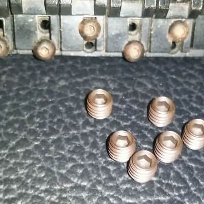 String lock saddle screw set for ESP Sinclair Synclear tremolo bridge 1st gen image 3