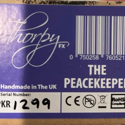 ThorpyFX Peacekeeper V1 Low-Gain Overdrive 2010s - Silver/Blue/White image 7