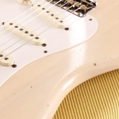 Fender Custom Shop Eric Clapton Stratocaster Journeyman Relic Masterbuilt Todd Krause Aged White Blonde image 9