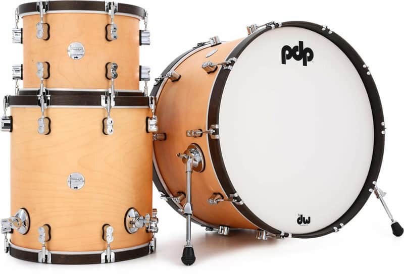PDP Concept Classic 3pc Maple Shell Pack, Natural with Walnut Hoops PDCC2213NW image 1