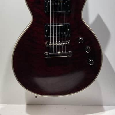 ESP LTD EC-401 QM 2017 - 2019 - See Thru Black Cherry With EMG 57/66 image 1