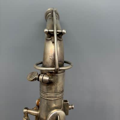 Vintage Pre War Conn New Wonder Alto Saxophone Silver with Gold Wash Bell 1922-23 image 10