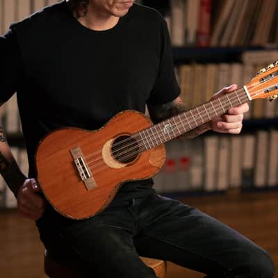Ortega Eclipse-TE8 Custom Built Series Solid Mahogany Top Okume Neck 8-String Tenor Ukulele w/Gig Bag image 20