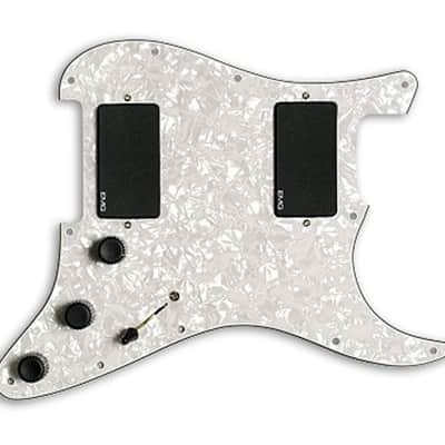 EMG KH21 Kirk Hammett 81 / 81 Prewired Pickguard / Pickup set white pearloid / black image 1