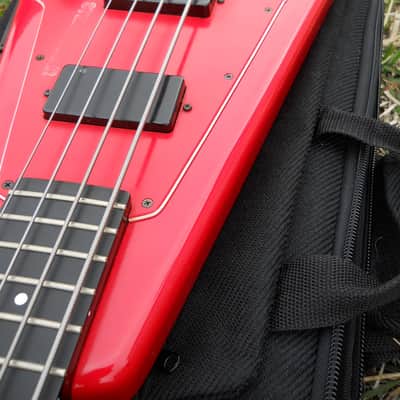 1987 Steinberger XP-2 4 String HEADLESS Bass Guitar, Active EMG's, ORIGINAL RED image 8