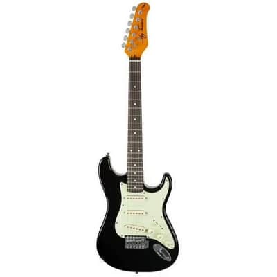 Jay Turser JT-30-BK 30 Series 3/4 Size Double Cutaway Maple Neck 6-String Electric Guitar - Black image 1