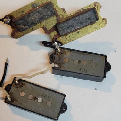 1971 Fender P Bass Precision Bass pickup with shield, covers image 6