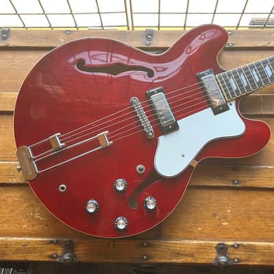 (18279) Epiphone Riviera Mini Ch Semi-Hollow Electric Guitar - 2004 - Cherry image 24