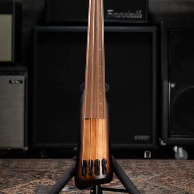 Ibanez Bass Workshop UB804 4-String Electric Upright Bass - Mahogany Oil Burst with Gig Bag image 3