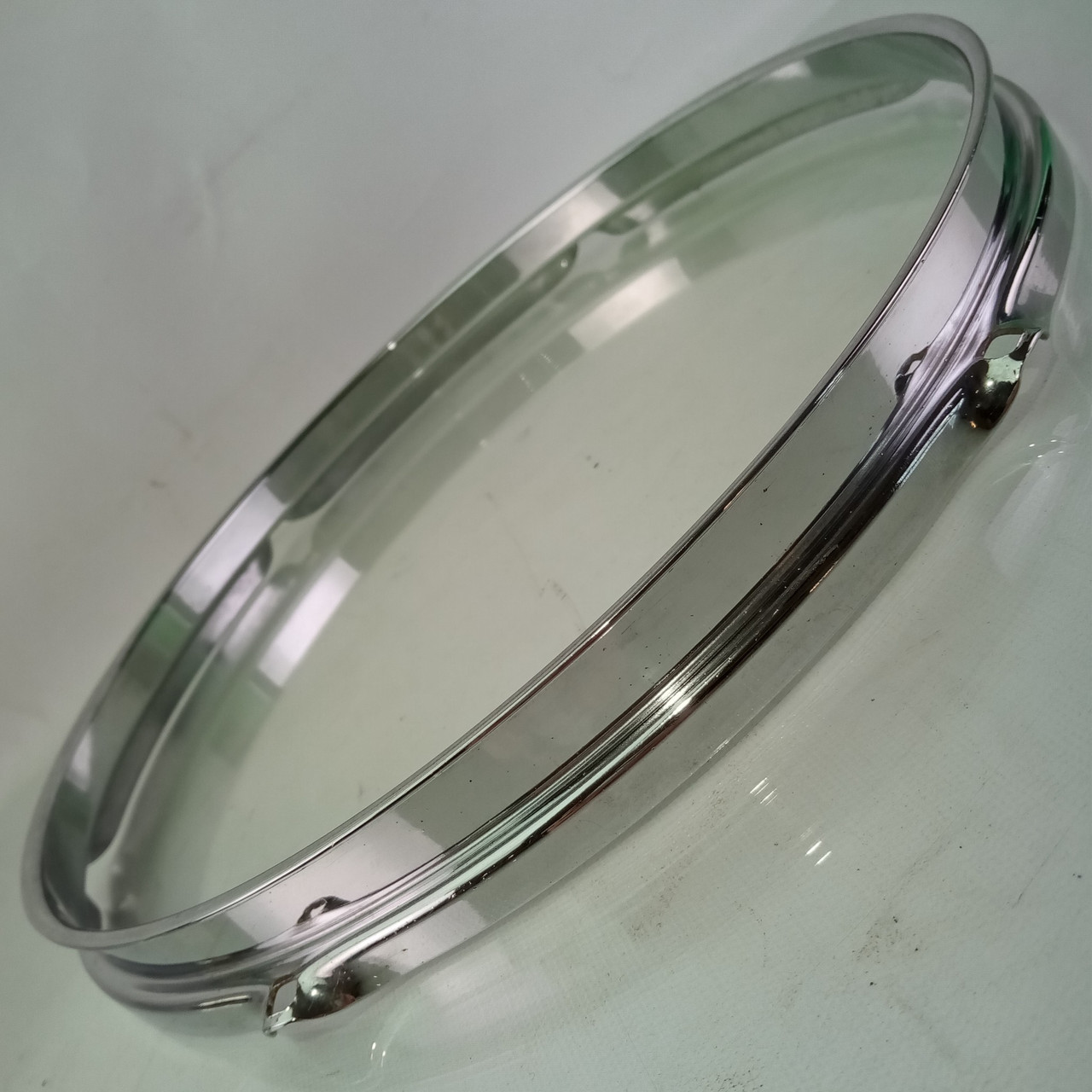 Rogers 12"Tom Drum Rim/Hoop Powertone Vintage 60s Triple-Flange Chrome Dayton,OH — main photograph