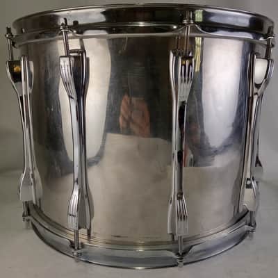 *Ludwig 14" Stainless Steel Shell Tom Drum Tenor Marching Snare 10-Mach Lugs USA image 2