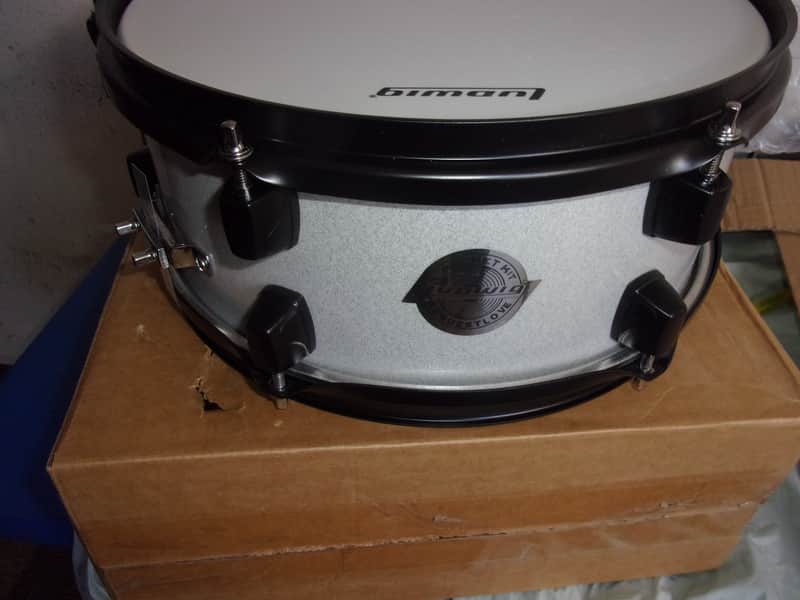 NEW in Box Ludwig 12" x 5" Mini Piccolo Snare Drum Sparkle Silver from Questlove Pocket Set image 1