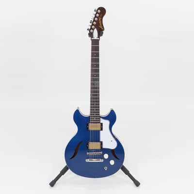 Harmony Standard Comet Semi-hollow Electric Guitar - Midnight Blue (Used) with Hard Case image 5