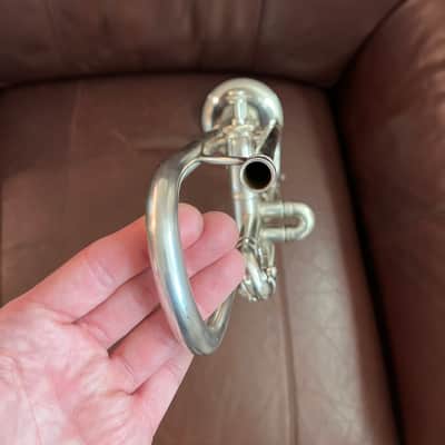 Buescher Model 9 Bb Trumpet (1921) (rare mute) (silver plated) (gold wash bell) (LP) SN 81491 image 18