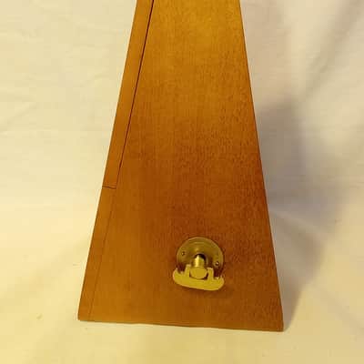 Fully Restored Vintage Seth Thomas Metronome No 10 Mid 1970s Birdseye Golden Maple, Serviced, Solid Brass Trim image 5
