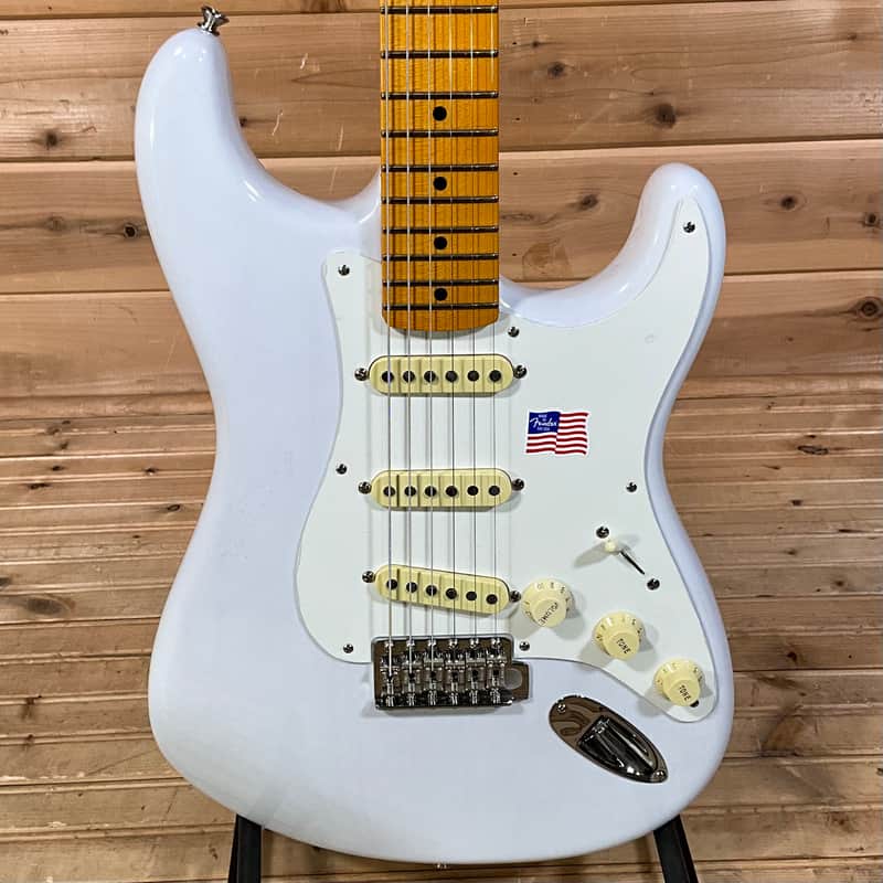 Fender Eric Johnson Stratocaster Electric Guitar - White Blonde image 1