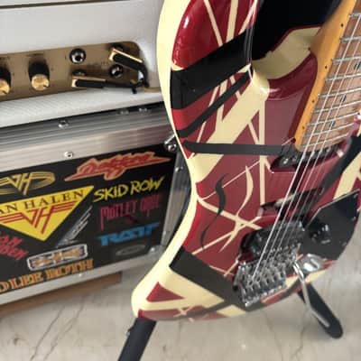1983 ESP Japan VH-160 Kramer ad model real Frankenstrat EVH with hardcase image 12