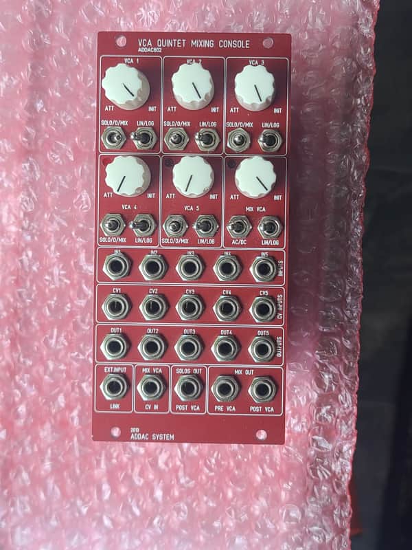 ADDAC System ADDAC802 VCA Quintet 2018-Present - Red image 1
