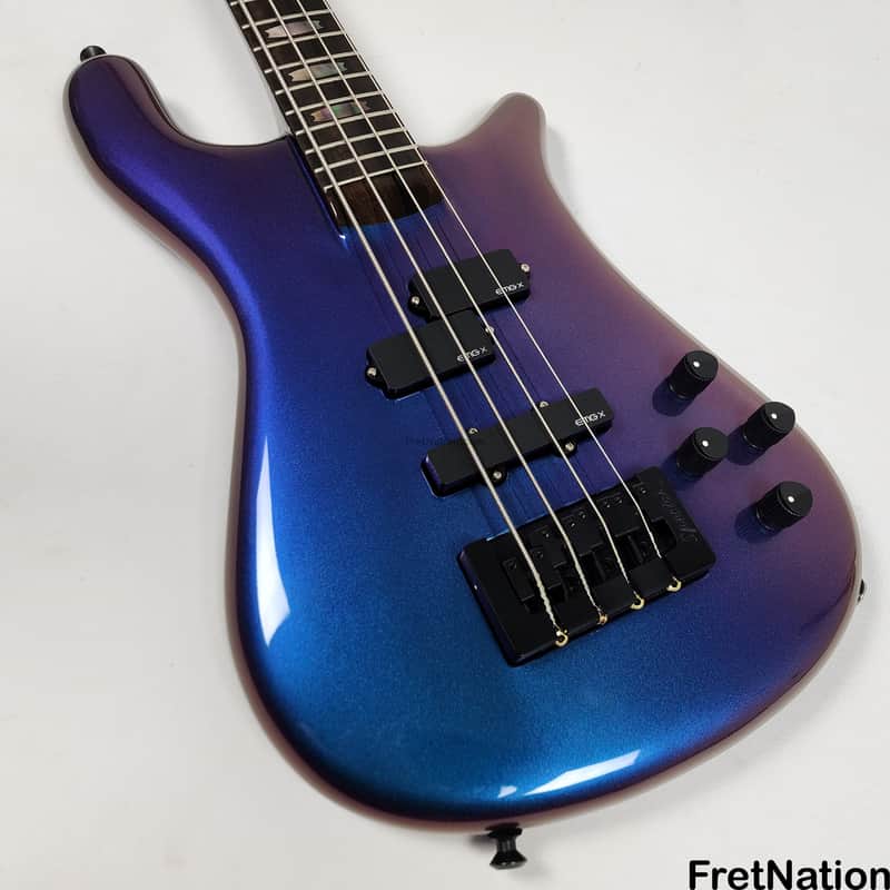 Spector USA NS-2 4-String Bass 1.5" Blue-Purple Colorshift Finish EMG PJX 9v HAZ 8.78lbs NS2 #1527 image 1