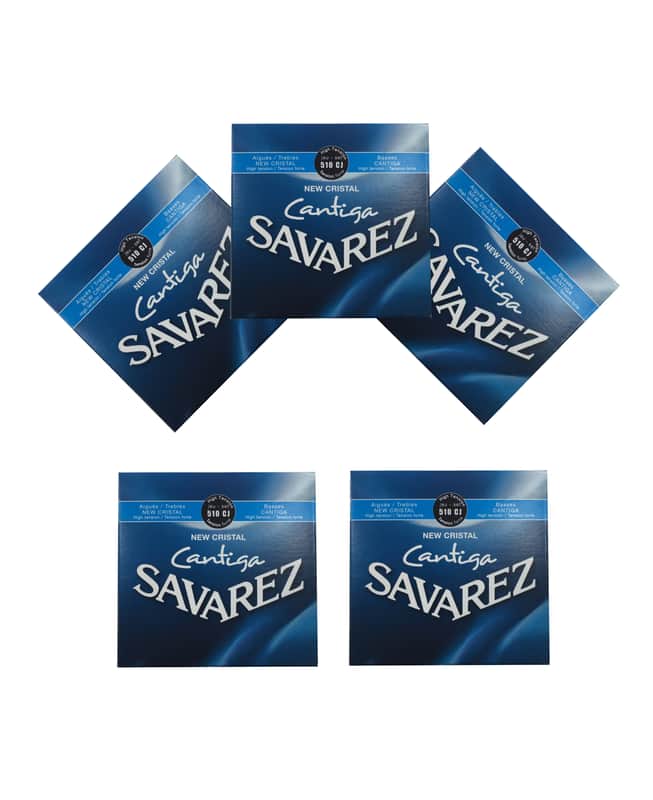 Savarez Guitar Strings 5 Sets Nylon Cristal Cantiga High Tension 510CJ image 1