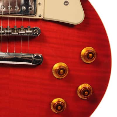 Epiphone 2019 Les Paul Standard Pro Electric Guitar & Bag - Transparent Cherry Red - Used image 6