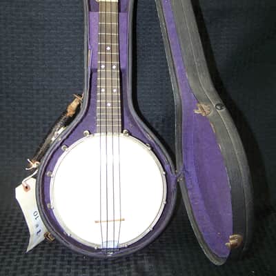 SS Stewart University 15 banjo ukulele w/original hard case c. 1920 image 1