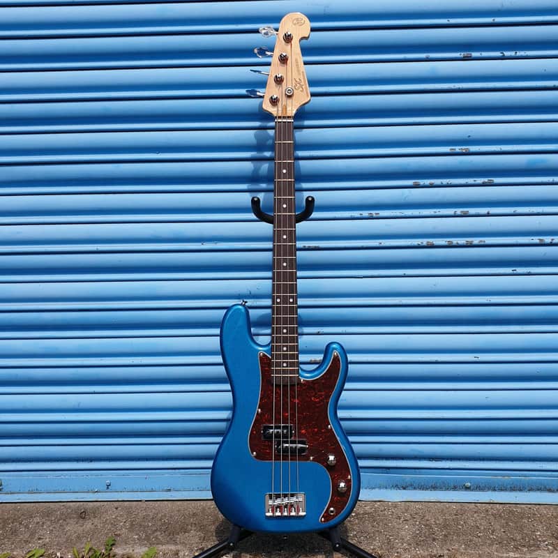SX 3/4 Short Scale Precision Style Bass Guitar - Blue (including Gigbag) image 1