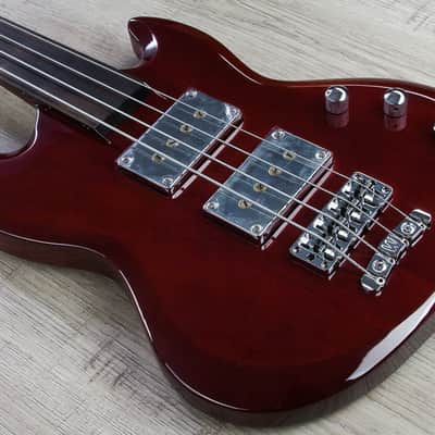 Warwick Jack Bruce Signature Fretless 4-String Bass Burgundy Red High Polish image 1