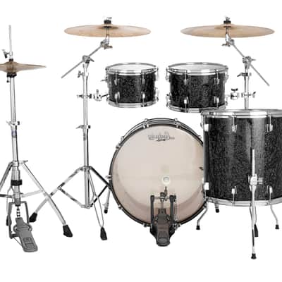Ludwig NeuSonic Ebony Pearl Wrap MOD2 Drums 14x22_16x16_8x12_7x10 Shell Pack Authorized Dealer image 3