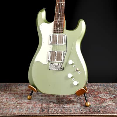 Fiam Mirari 2024 - Aged Pinecrest Green by past Ronin luthier Izzy Lugo. New machined Teacup F-knobs / Vega Trem. NEW, (Authorized Dealer) image 3